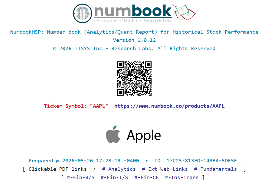 Numbook HSP Apple Analytics Report Cover